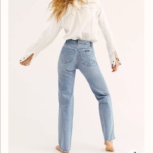 Rolla’s High Rise Straight with Distressing